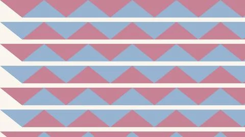 Geometric zigzag stripes pattern pink blue abstract design Stock Illustration