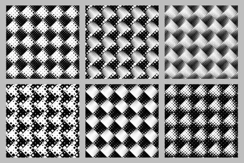 Geometrical abstract diagonal square pattern background set イラスト素材