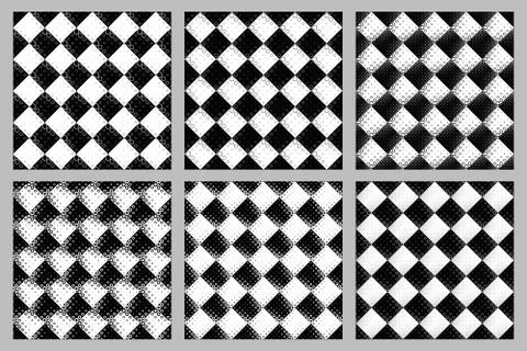 Geometrical abstract ring pattern background design set Stockillustratie
