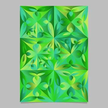 Geometrical abstract triangular flower poster background design Stock Illustration