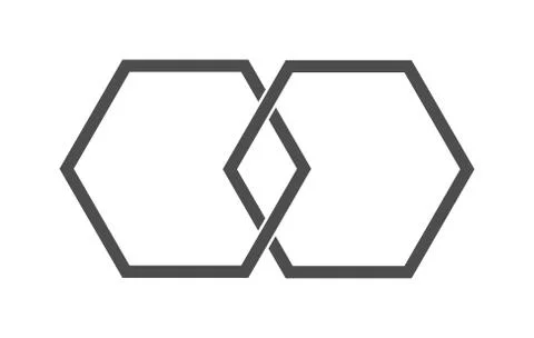 Geometrical abstraction. The intersection of the geometric shapes, two of the Ilustração Stock