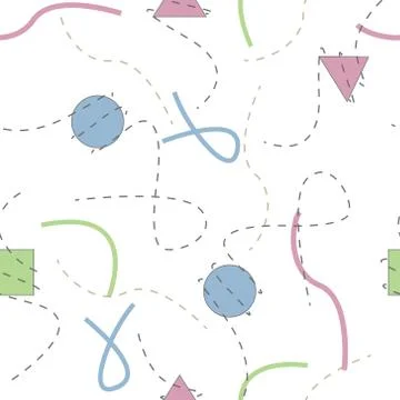 Geometrical and linear seamless repeat pattern Illustrazione stock