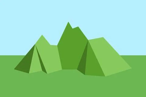Geometrical, angular tringular and rectangular graphics on mountain and hill Stock Illustration