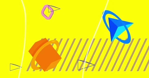 Geometrical animated creative retro theme Stock Footage 329202187