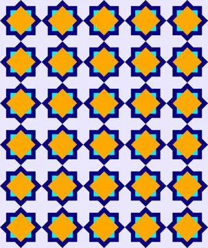 Geometrical Arabic - islamic pattern background Stock Illustration