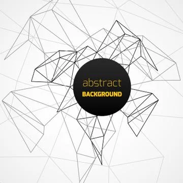 Geometrical background with black lines Stock Illustration
