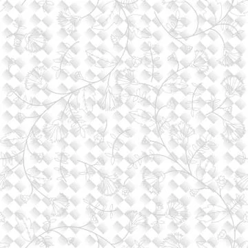 Geometrical background with vegetative elements. Stock Illustration