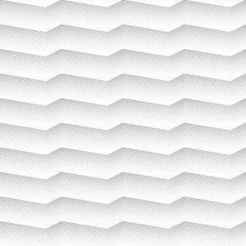 Geometrical black lines Seamless pattern on white background Illustrazione stock