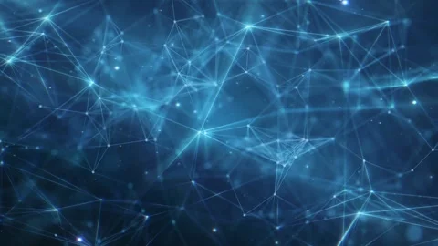 Geometrical Blue Plexus Grid Abstract Line Technology Stock Footage 284255533