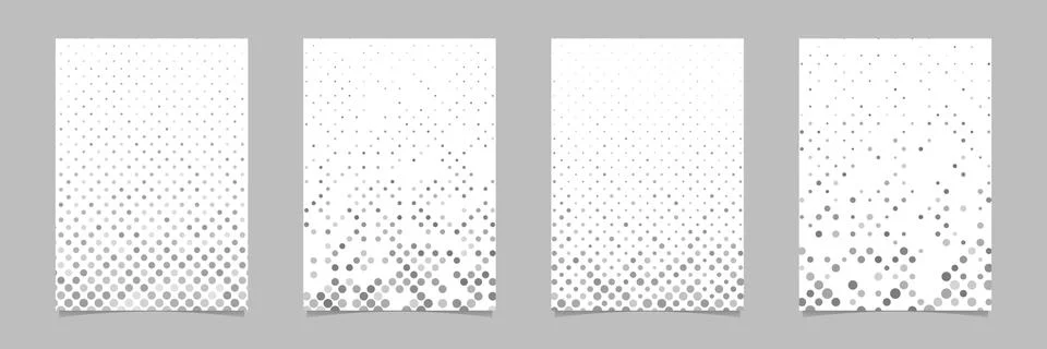 Geometrical circle pattern brochure background template set - vector designs Stock Illustration