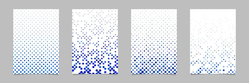 Geometrical circle pattern page background template set - vector graphics イラスト素材