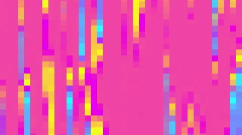 Geometrical Colored Dots Rectangles on Pink Background Flowing For Logo Or Text Stock Footage 65790781