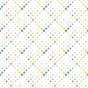 Geometrical colorful seamless ring pattern background design Stock Illustration