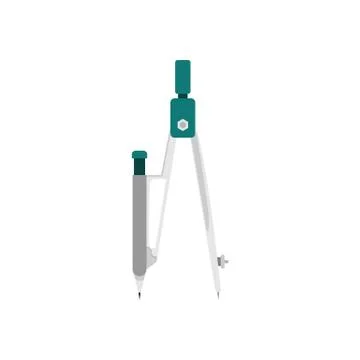 Geometrical Compass Tool Illustration Illustrazione stock