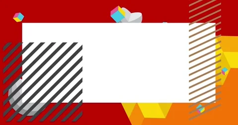 Geometrical creative retro theme on red animation Stock-Footage 334696533