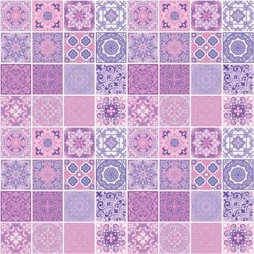 Geometrical design of squares, seamless pattern print on fabric, wallpaper Illustrazione stock
