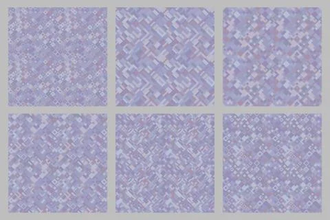 Geometrical diagonal mosaic pattern background design set Stockillustratie