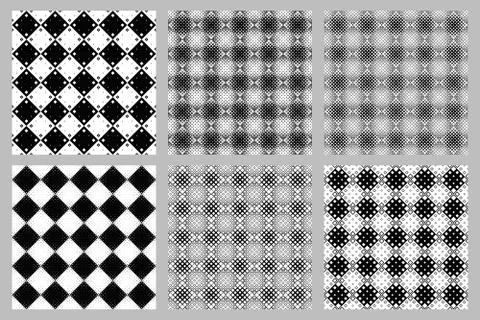 Geometrical diagonal square pattern background design set Illustrazione stock