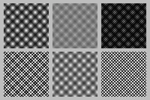 Geometrical diagonal square pattern background design set Stock Illustration