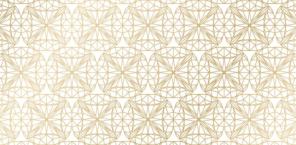 Geometrical Diamond shape pattern gold Stock Illustration