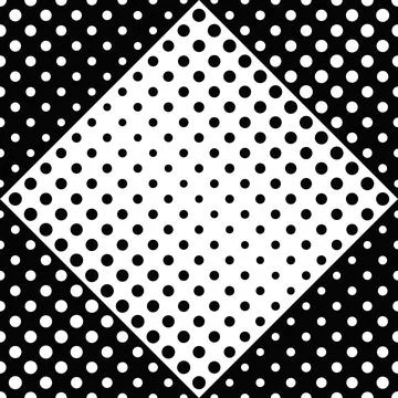 Geometrical dot pattern background - abstract monochrome vector design Illustrazione stock