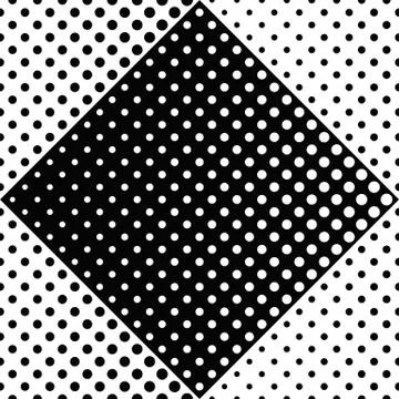 Geometrical dot pattern background - monochrome vector illustration Stock Illustration