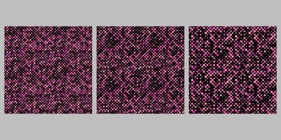 Geometrical dot pattern background set - abstract vector illustrations 스톡 일러스트