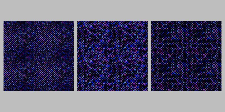 Geometrical dot pattern background set - abstract vector illustrations Stock Illustration