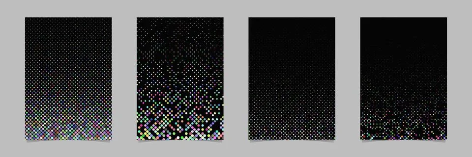 Geometrical dot pattern flyer background template sets Stock Illustration