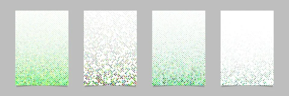 Geometrical dot pattern flyer template background sets Stock Illustration