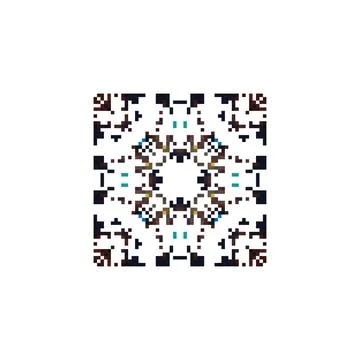  Geometrical embroidery pattern. Ethnic background. Vector illustration. Stock Illustration