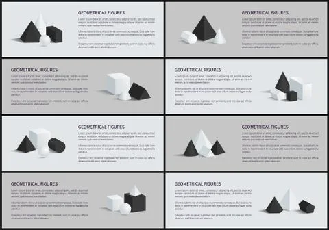 Geometrical Figures and Text Vector Illustration Illustrazione stock