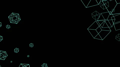 Geometrical frame.Abstract background with animation of slow moving particles Stock Footage 95449241
