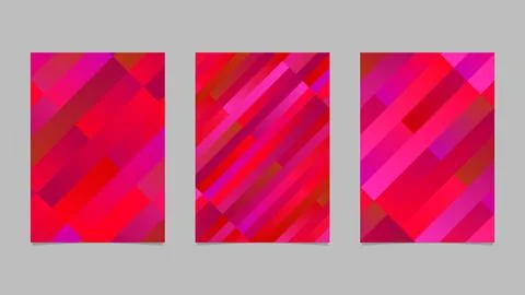Geometrical gradient diagonal stripe flyer template design set 스톡 일러스트