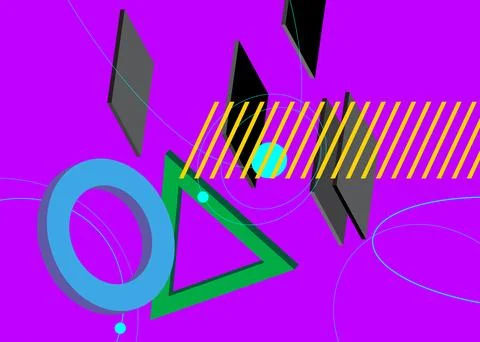 Geometrical graphic retro theme background. Minimal geometric elements post.. 스톡 일러스트