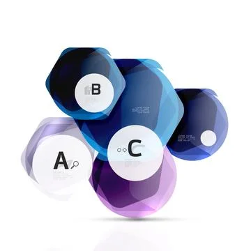 Geometrical hexagon aqua elements 스톡 일러스트