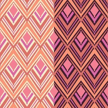 Geometrical hipster seamless pattern, in style of disco 70-s, triangle forms イラスト素材