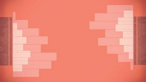 Geometrical horizontal lines random level animation Stock Footage 59539301