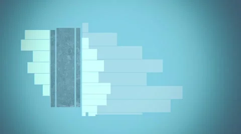 Geometrical horizontal lines random level animation on blue Stock Footage 59539318