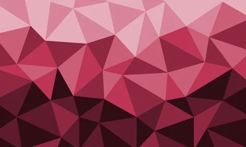 Geometrical irregular multi color vector art in different shades of viva magenta Stock Illustration