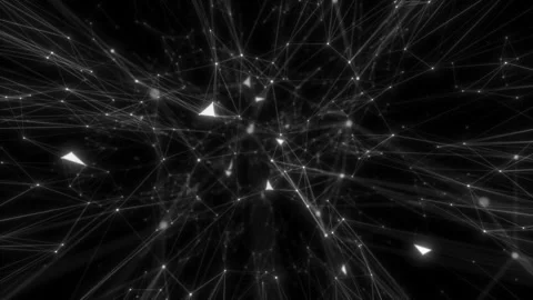 Geometrical lines, triangles and dots. Connection concept. Digital data video Stock Footage 113908330