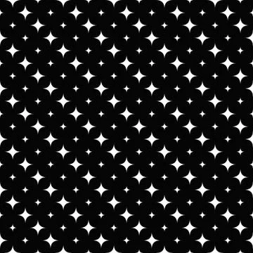Geometrical monochrome seamless star pattern background design イラスト素材