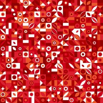 Geometrical mosaic pattern background - colorful vector design Ilustração Stock