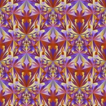 Geometrical multicolored flower triangle pattern background design Illustrazione stock