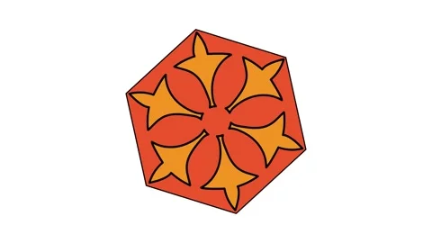 Geometrical object with pattern background simple animation. Video stock 266276464