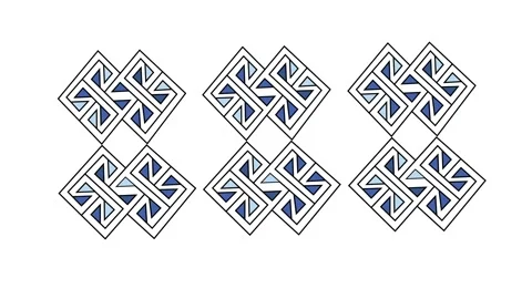 Geometrical objects  simple animation on white background. Видео 266983048