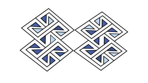 Geometrical objects  simple animation on white background. Video stock 266983055