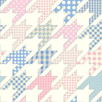 Geometrical patchwork pattern Illustrazione stock