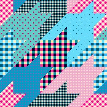 Geometrical patchwork pattern イラスト素材