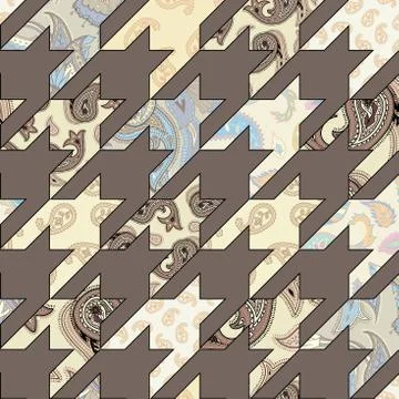 Geometrical patchwork pattern Illustrazione stock